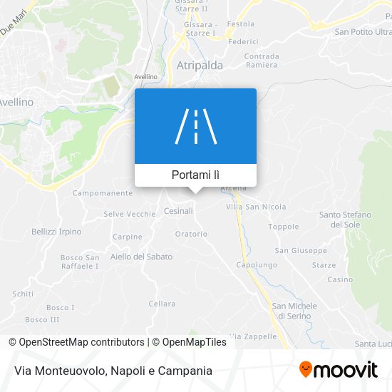 Mappa Via Monteuovolo