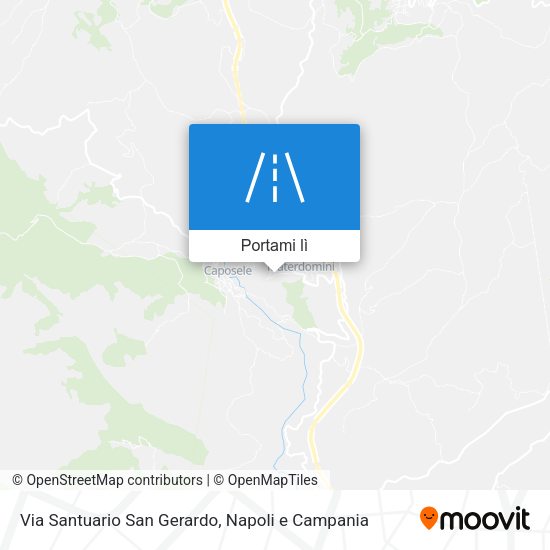 Mappa Via Santuario San Gerardo