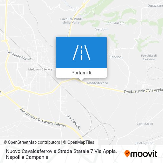 Mappa Nuovo Cavalcaferrovia Strada Statale 7 Via Appia