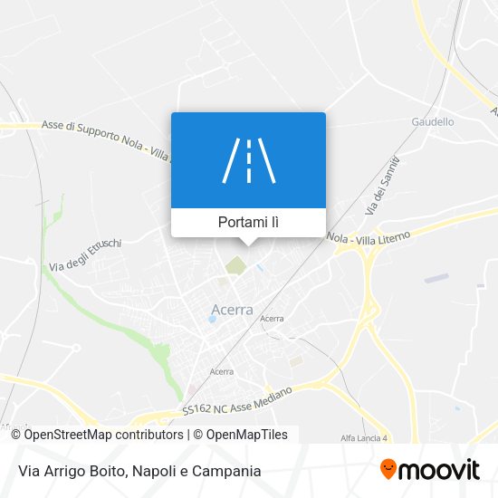 Mappa Via Arrigo Boito