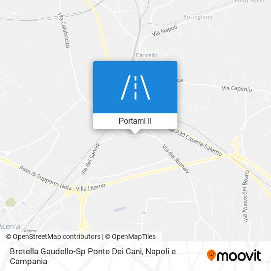 Mappa Bretella Gaudello-Sp Ponte Dei Cani