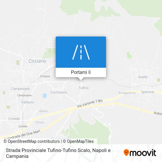 Mappa Strada Provinciale Tufino-Tufino Scalo