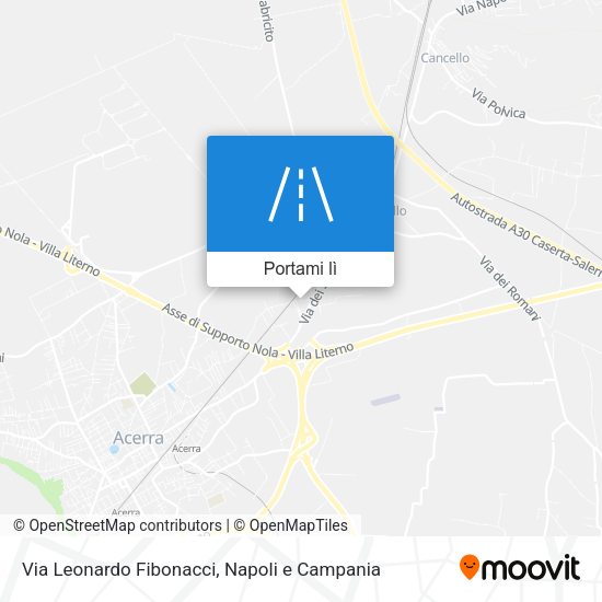 Mappa Via Leonardo Fibonacci