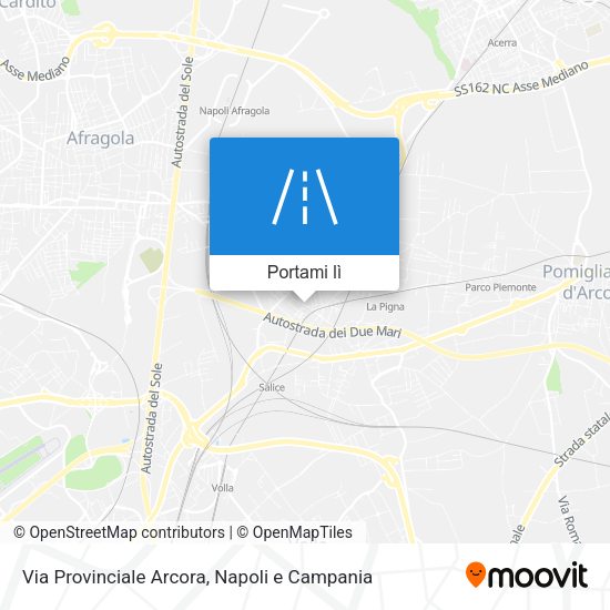 Mappa Via Provinciale Arcora