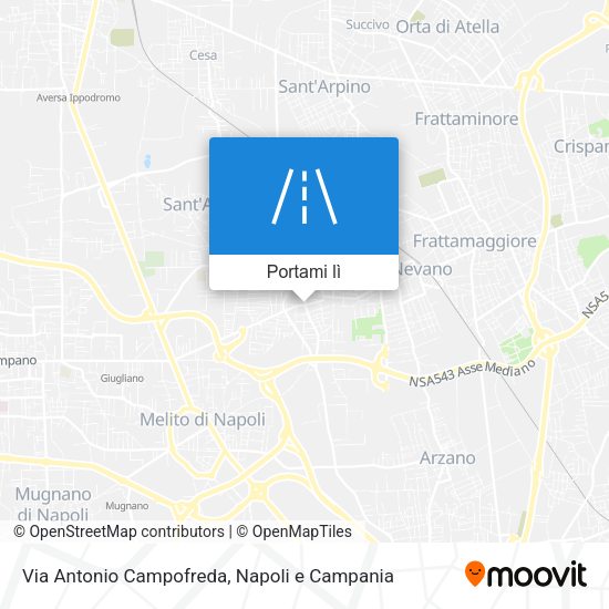 Mappa Via Antonio Campofreda