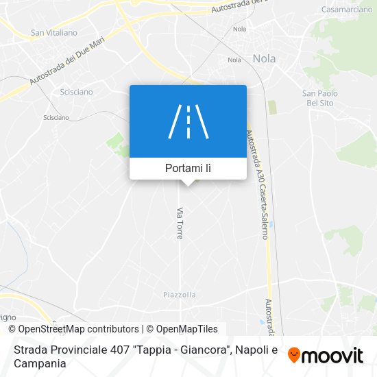 Mappa Strada Provinciale 407 "Tappia - Giancora"