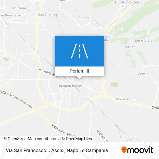 Mappa Via San Francesco D'Assisi