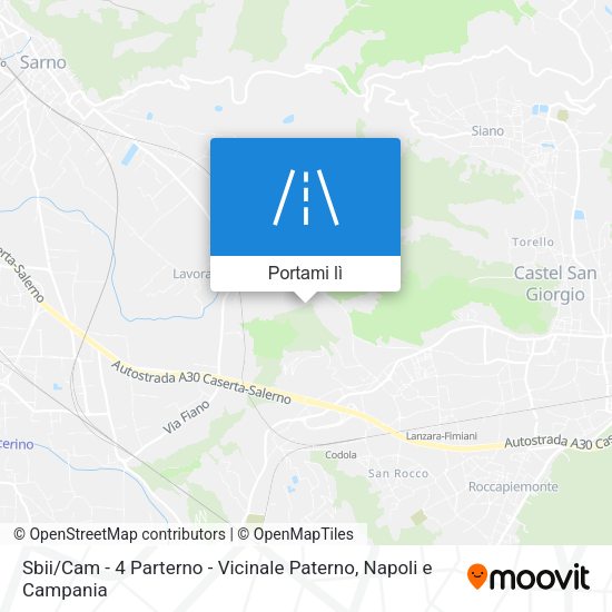 Mappa Sbii / Cam - 4 Parterno - Vicinale Paterno