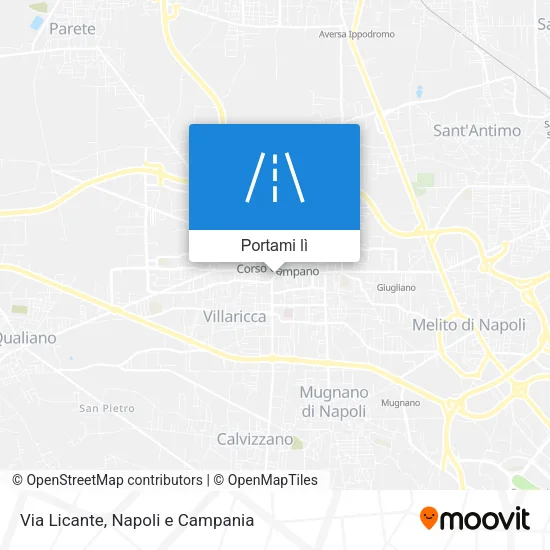 Mappa Via Licante