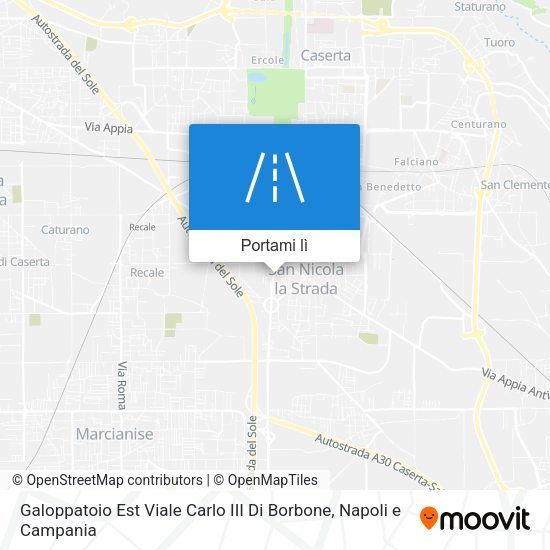 Mappa Galoppatoio Est Viale Carlo III Di Borbone