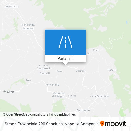 Mappa Strada Provinciale 290 Sannitica
