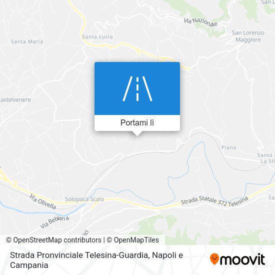 Mappa Strada Pronvinciale Telesina-Guardia