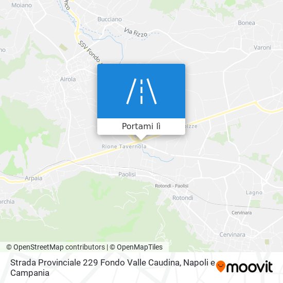 Mappa Strada Provinciale 229 Fondo Valle Caudina