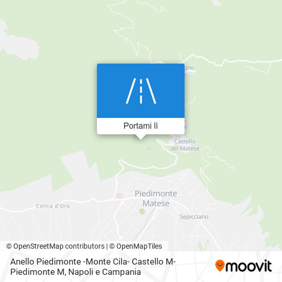 Mappa Anello Piedimonte -Monte Cila- Castello M-Piedimonte M