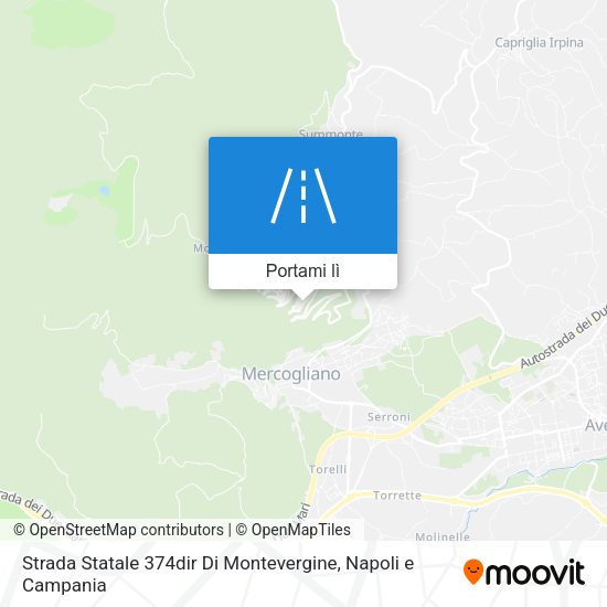 Mappa Strada Statale 374dir Di Montevergine