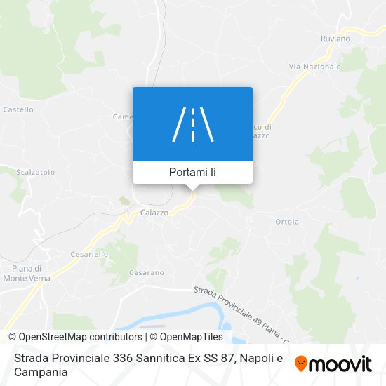 Mappa Strada Provinciale 336 Sannitica Ex SS 87
