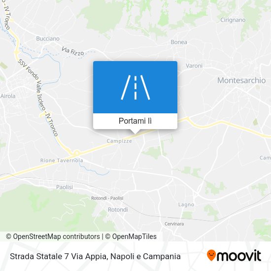 Mappa Strada Statale 7 Via Appia