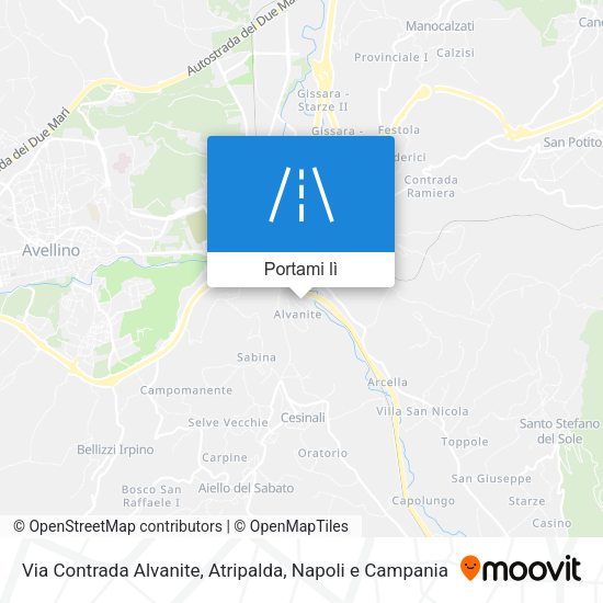 Mappa Via Contrada Alvanite, Atripalda