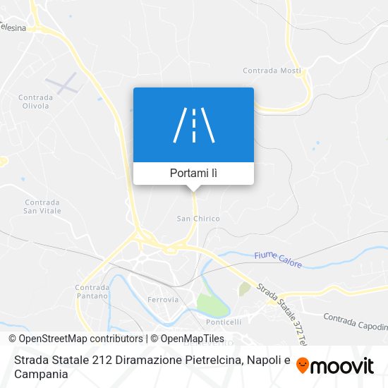 Mappa Strada Statale 212 Diramazione Pietrelcina