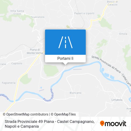 Mappa Strada Provinciale 49 Piana - Castel Campagnano