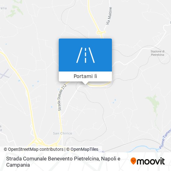 Mappa Strada Comunale Benevento Pietrelcina