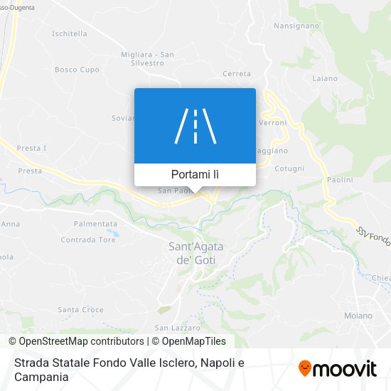 Mappa Strada Statale Fondo Valle Isclero