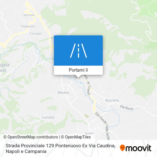 Mappa Strada Provinciale 129 Pontenuovo Ex Via Caudina