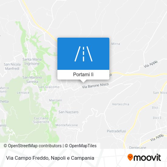 Mappa Via Campo Freddo