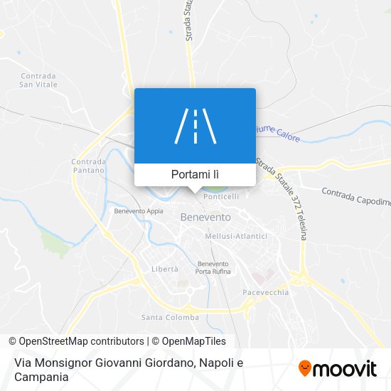 Mappa Via Monsignor Giovanni Giordano