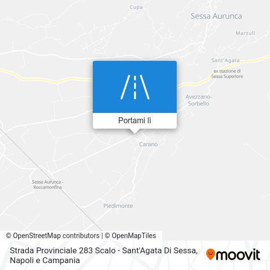 Mappa Strada Provinciale 283 Scalo - Sant'Agata Di Sessa