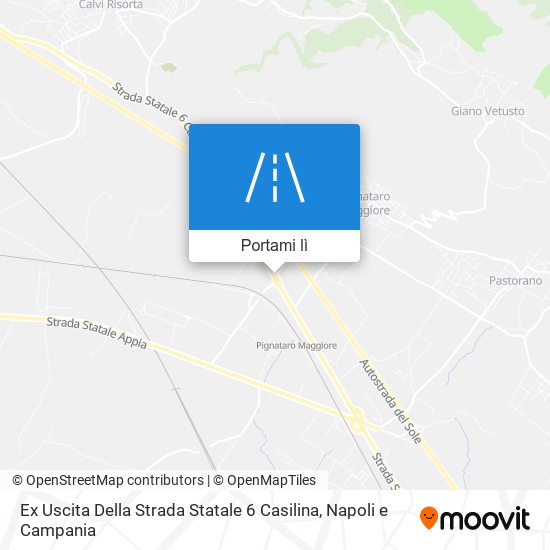 Mappa Ex Uscita Della Strada Statale 6 Casilina