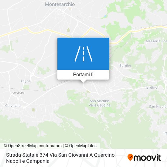 Mappa Strada Statale 374 Via San Giovanni A Quercino