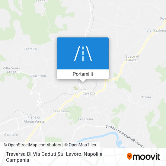 Mappa Traversa Di Via Caduti Sul Lavoro