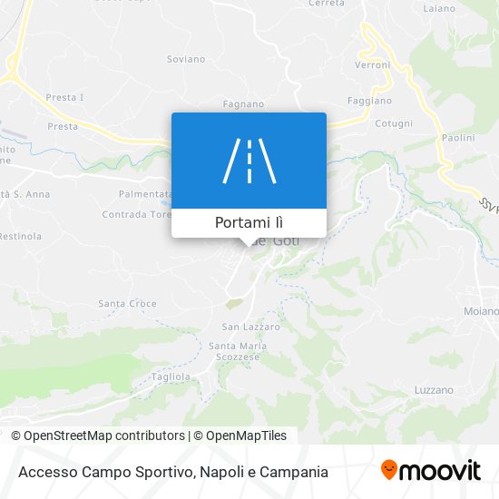 Mappa Accesso Campo Sportivo