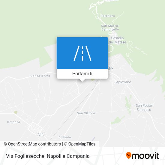 Mappa Via Fogliesecche