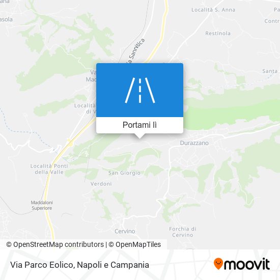 Mappa Via Parco Eolico