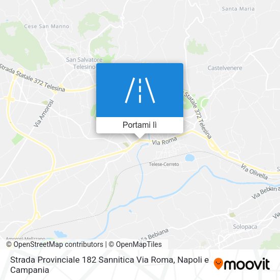 Mappa Strada Provinciale 182 Sannitica Via Roma
