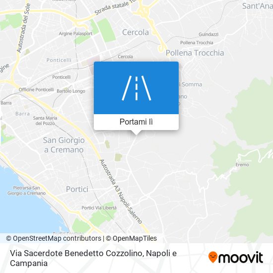 Mappa Via Sacerdote Benedetto Cozzolino