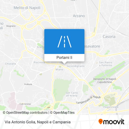 Mappa Via Antonio Golia