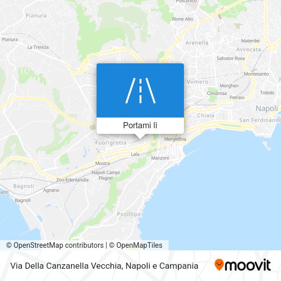 Mappa Via Della Canzanella Vecchia