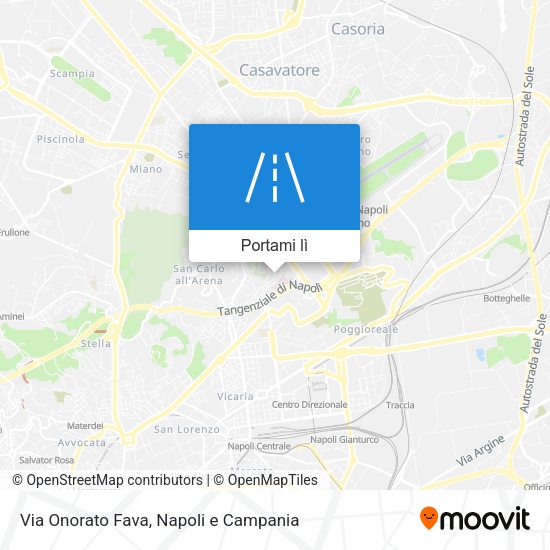 Mappa Via Onorato Fava
