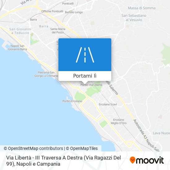 Mappa Via Libertà - III Traversa A Destra (Via Ragazzi Del 99)