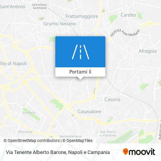 Mappa Via Tenente Alberto Barone