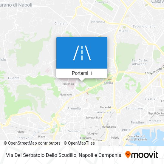 Mappa Via Del Serbatoio Dello Scudillo