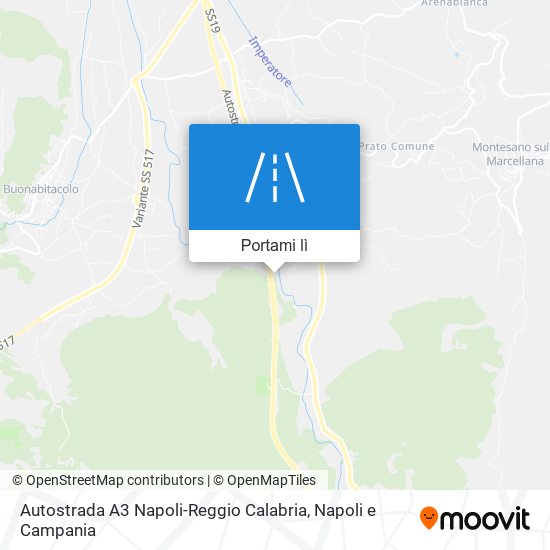 Mappa Autostrada A3 Napoli-Reggio Calabria
