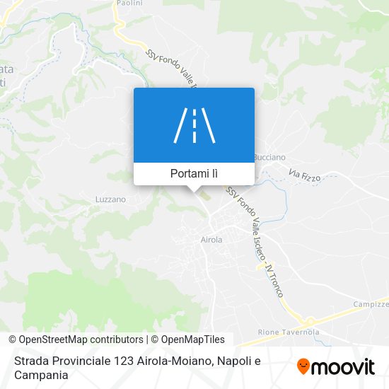 Mappa Strada Provinciale 123 Airola-Moiano