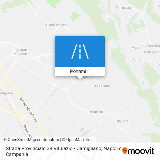 Mappa Strada Provinciale 38 Vitulazio - Camigliano