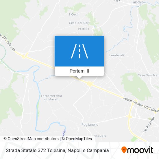 Mappa Strada Statale 372 Telesina