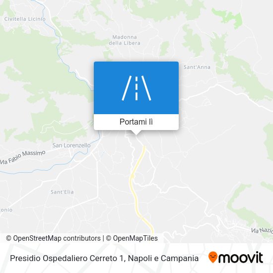 Mappa Presidio Ospedaliero Cerreto 1
