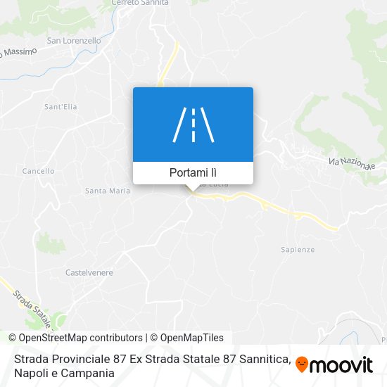 Mappa Strada Provinciale 87 Ex Strada Statale 87 Sannitica
